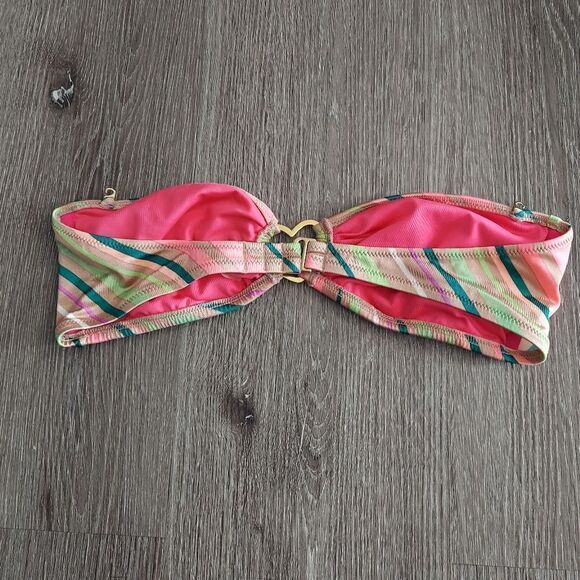 Victoria's Secret Stripe Multi Color Bikini Top Size Medium - Picture 5 of 6